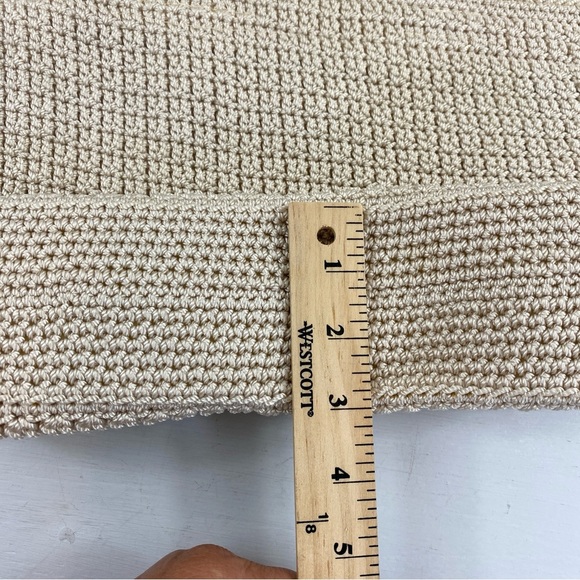 The SAK Ivory Crochet Zip‎ Top Shoulder Handbag Purse Bag - Picture 12 of 14